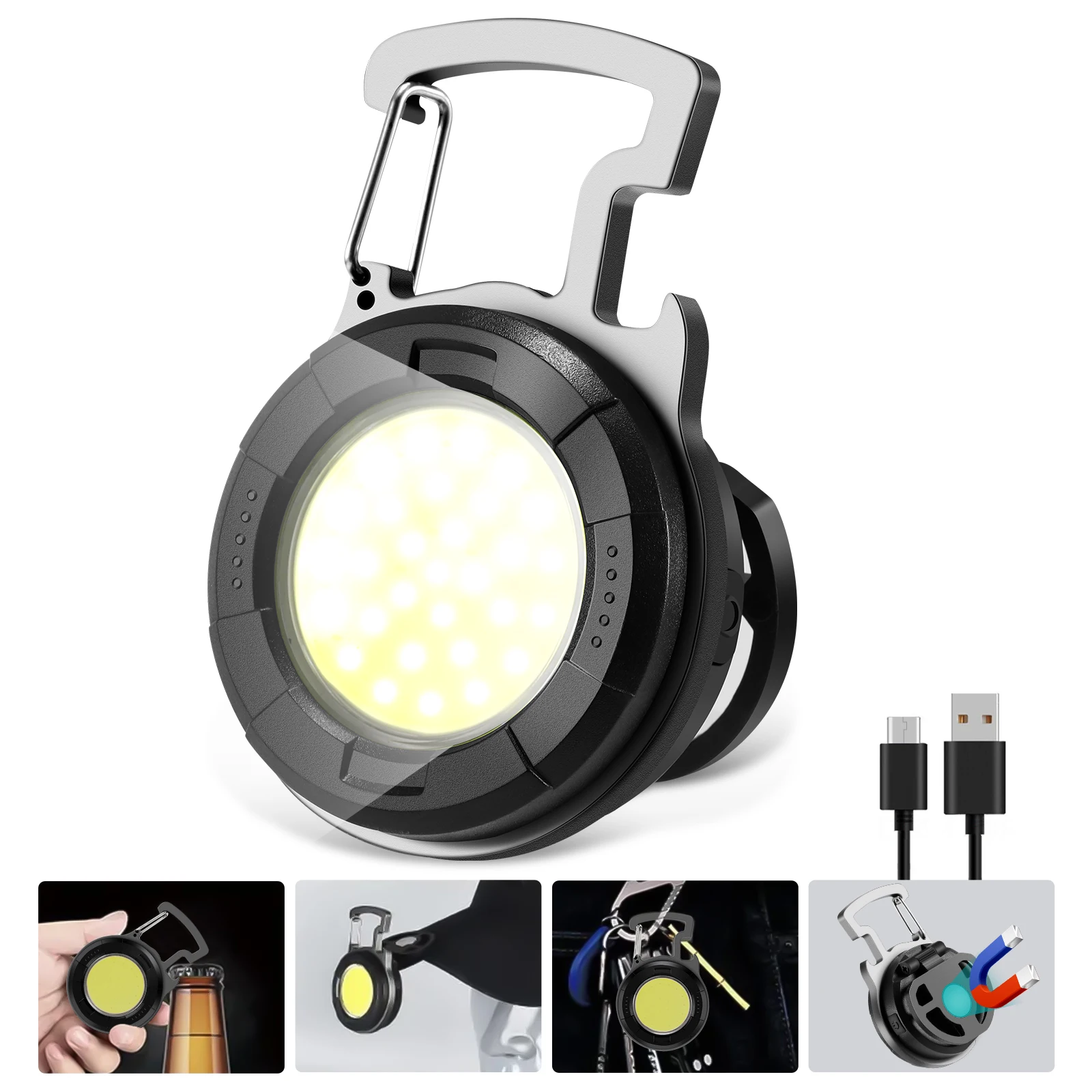 Mini LED COB Keychain Light Flashlight USB Rechargeable Emergency Lamps Magnetic Repair Work Multifunction Outdoor Camping Light
Mini LED COB Keychain Light Flashlight USB Rechargeable Emergency Lamps Magnetic Repair Work Multifunction Outdoor Camping Light
