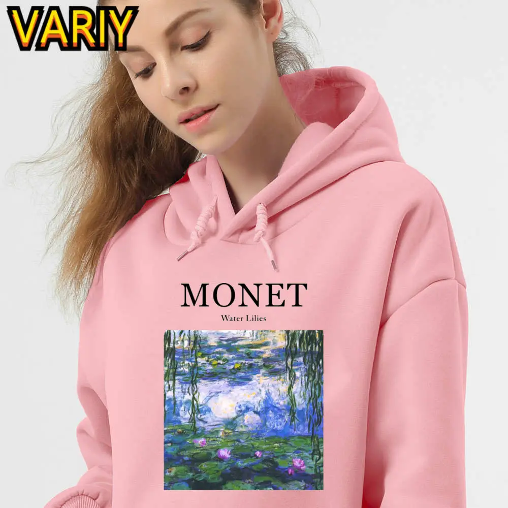 Повседневные свободные Теплые Топы Monet, Женский пуловер с капюшоном и принтом масляной живописи, флисовый свитшот большого размера, худи в стиле панк, уличная одежда
Повседневные свободные Теплые Топы Monet, Женский пуловер с капюшоном и принтом масляной живописи, флисовый свитшот большого размера, худи в стиле панк, уличная одежда