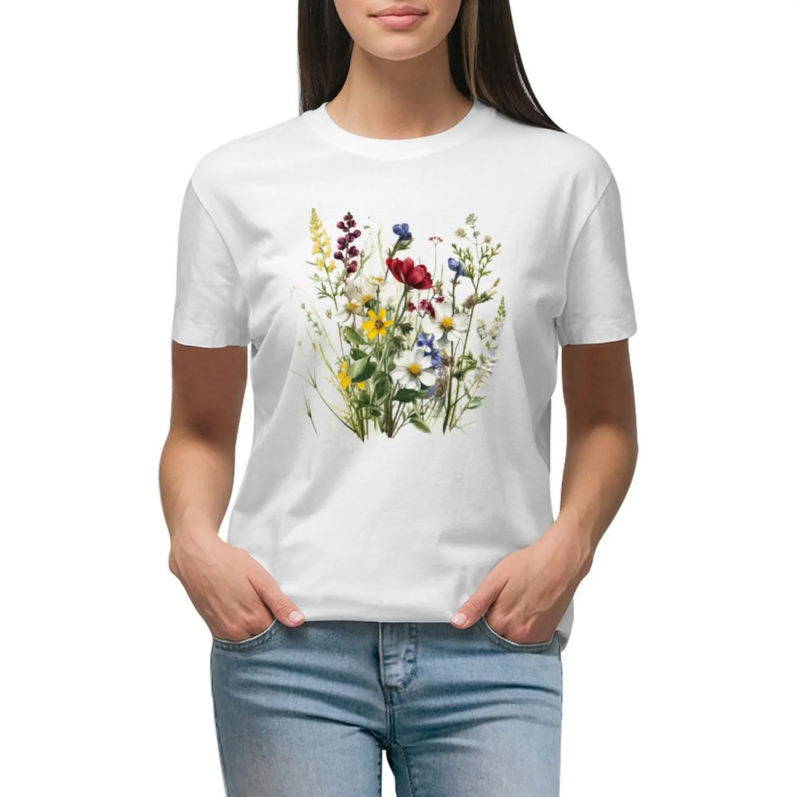 Wild Flowers Botanical Flower Nature T-shirt lady clothes summer tops Short sleeve tee woman t shirt
Wild Flowers Botanical Flower Nature T-shirt lady clothes summer tops Short sleeve tee woman t shirt