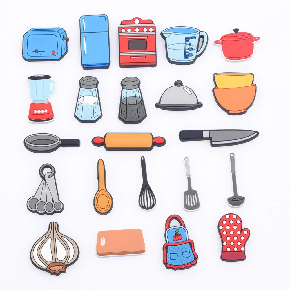 New Designer Kids Shoes Decorations Kitchen Tools Shoes Charms Girl Cooking Bracelets Accessories Boy Birthday Gift
New Designer Kids Shoes Decorations Kitchen Tools Shoes Charms Girl Cooking Bracelets Accessories Boy Birthday Gift