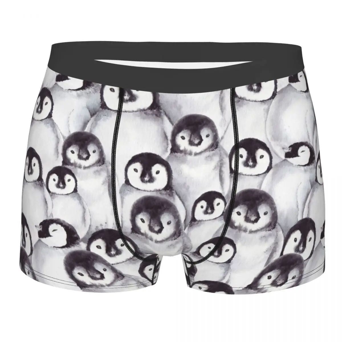 

Humor Boxer Shorts Panties Man Cute Baby Penguin Underwear Animal Breathable Underpants for Homme S-XXL