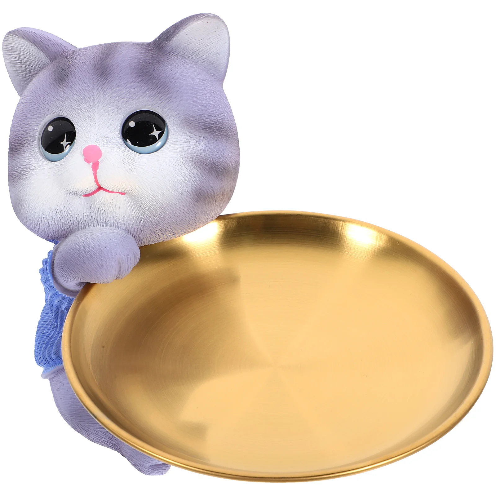 Counter Tray Stainless Steel Jewelry Plate Cat Figurine Decorative Storage Plate Cartoon Snack Serving Tray
Counter Tray Stainless Steel Jewelry Plate Cat Figurine Decorative Storage Plate Cartoon Snack Serving Tray