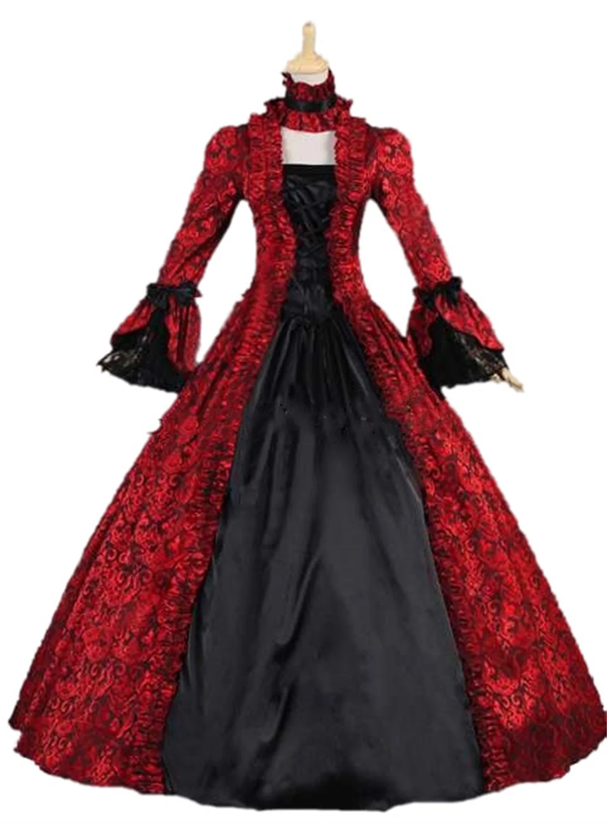 KEMAO Medieval Renaissance Brocade Ball Gown, Theatrical Cosplay Dress, Halloween Costume
KEMAO Medieval Renaissance Brocade Ball Gown, Theatrical Cosplay Dress, Halloween Costume