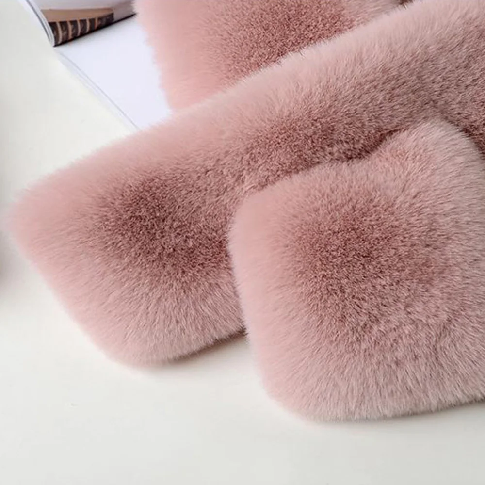 Faux Rabbit Fur Cross Scarf For Women Winter Warm Thicken Plush Neck Ring Scarves Elegant Solid Color Fluffy Shawls Neck Warmer 11 Mallzona Sb1bb383d01cb499ebde91735998693a1L Faux Rabbit Fur Cross Scarf For Women Winter Warm Thicken Plush Neck Ring Scarves Elegant Solid Color Fluffy Shawls Neck Warmer Mallzona