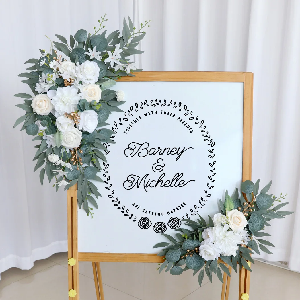 2pcs Western-style Wedding Arch Flowers Artificial Roses Welcome Cards Wedding Party Signs Wedding Decorations Corner Flowers
2pcs Western-style Wedding Arch Flowers Artificial Roses Welcome Cards Wedding Party Signs Wedding Decorations Corner Flowers