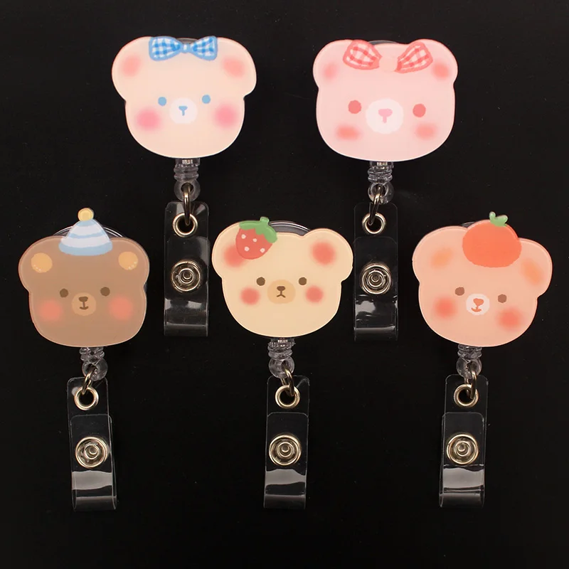 Cute Flower And Fruit Bear Style Retractable Badge Reel For Nurse & Doctor Card Holder Office & Hospital Supplies Name Card
Cute Flower And Fruit Bear Style Retractable Badge Reel For Nurse & Doctor Card Holder Office & Hospital Supplies Name Card
