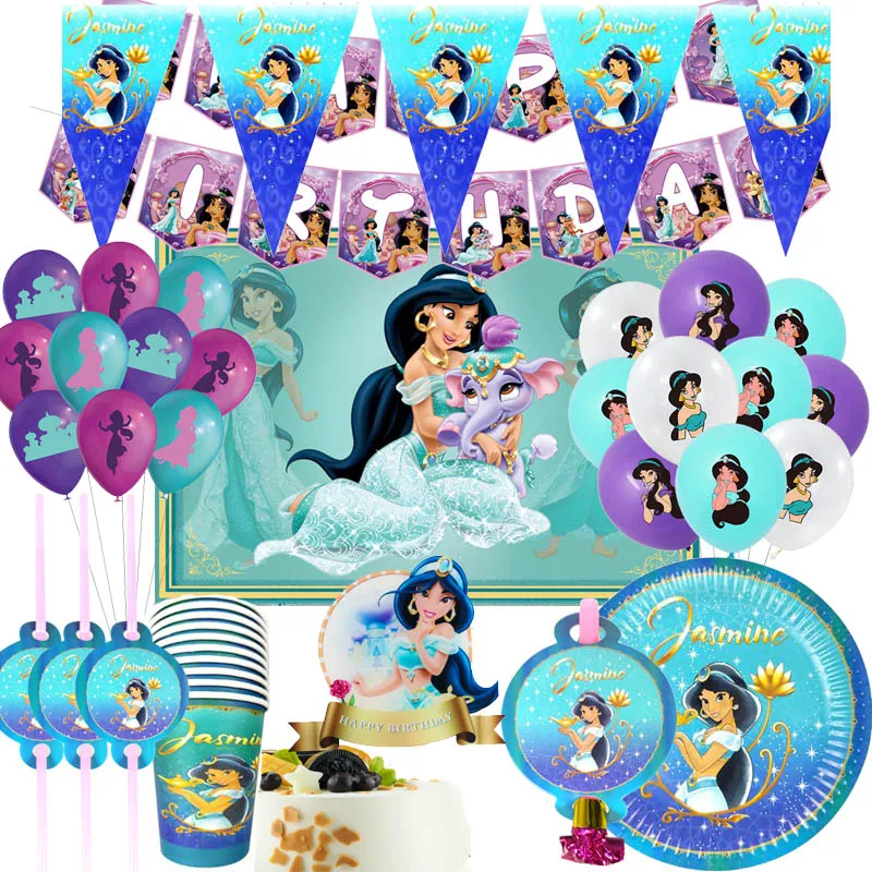 Princess Jasmine Disposable Tableware Birthday Magical Party Decor Backdrop Baby Shower Plate Cup Banner Flag Foil Balloon
Princess Jasmine Disposable Tableware Birthday Magical Party Decor Backdrop Baby Shower Plate Cup Banner Flag Foil Balloon