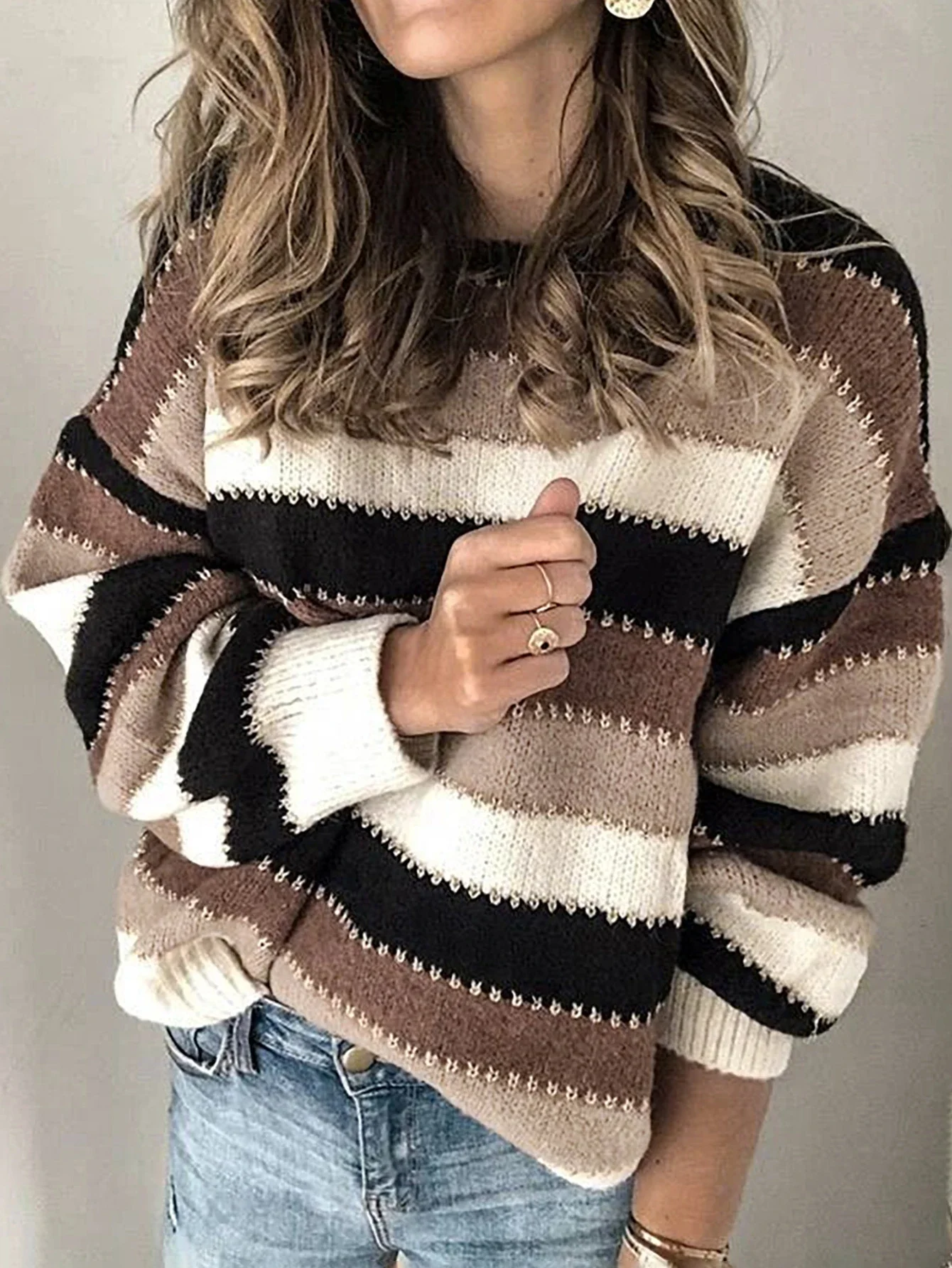 Plus Size Loose Striped Sweater Pullovers Autumn Winter New Arrival Black Jumpers Knit Mohair Sweaters Women Pull Femme
Plus Size Loose Striped Sweater Pullovers Autumn Winter New Arrival Black Jumpers Knit Mohair Sweaters Women Pull Femme