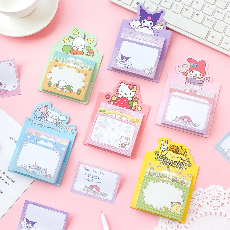 Sanrio 6pcs Kawaii Kuromi Hello Kitty Cartoon Tearable Note Student Notebook Message Sticky School Office Stationery Wholesale
Sanrio 6pcs Kawaii Kuromi Hello Kitty Cartoon Tearable Note Student Notebook Message Sticky School Office Stationery Wholesale