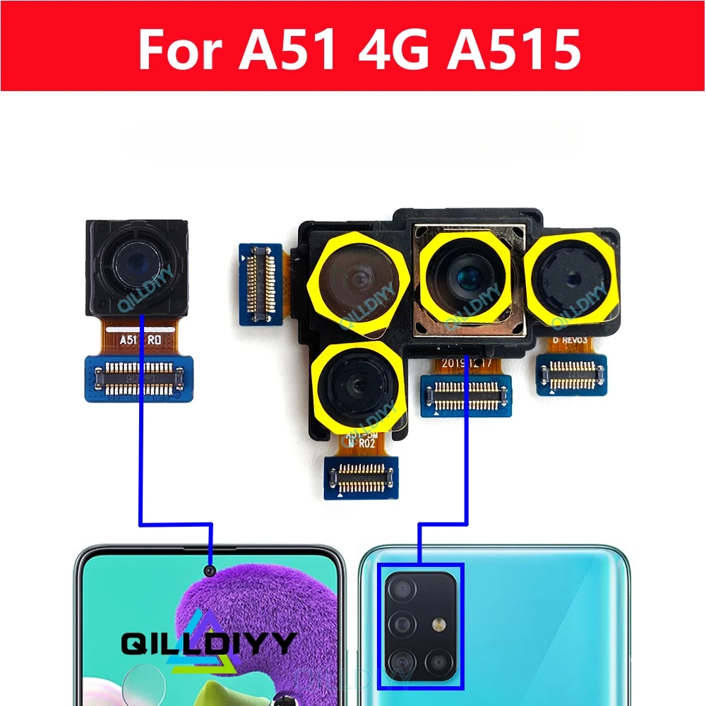 Модуль камеры для Samsung Galaxy A51, 4G, A515, A515F, основная, основная, задняя, задняя камера для селфи, гибкий кабель, запчасти
Модуль камеры для Samsung Galaxy A51, 4G, A515, A515F, основная, основная, задняя, задняя камера для селфи, гибкий кабель, запчасти