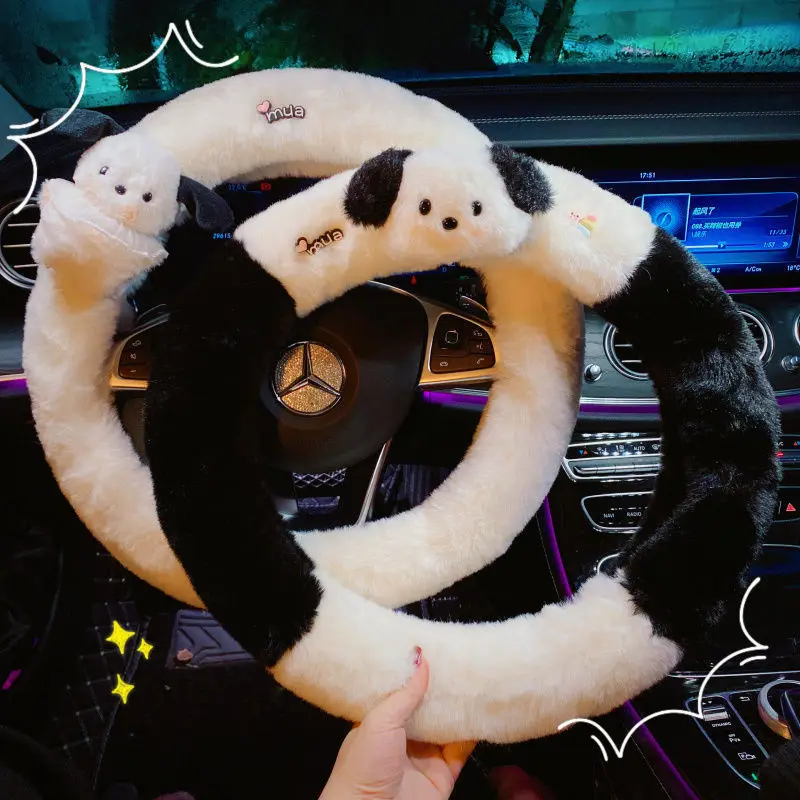 Kawaii Sanrio Pochacco Plush Steering Wheel Cover Cartoon Puppy Winter Warm Car Handle Cover Women Car Interiors Car Accessories
Kawaii Sanrio Pochacco Plush Steering Wheel Cover Cartoon Puppy Winter Warm Car Handle Cover Women Car Interiors Car Accessories