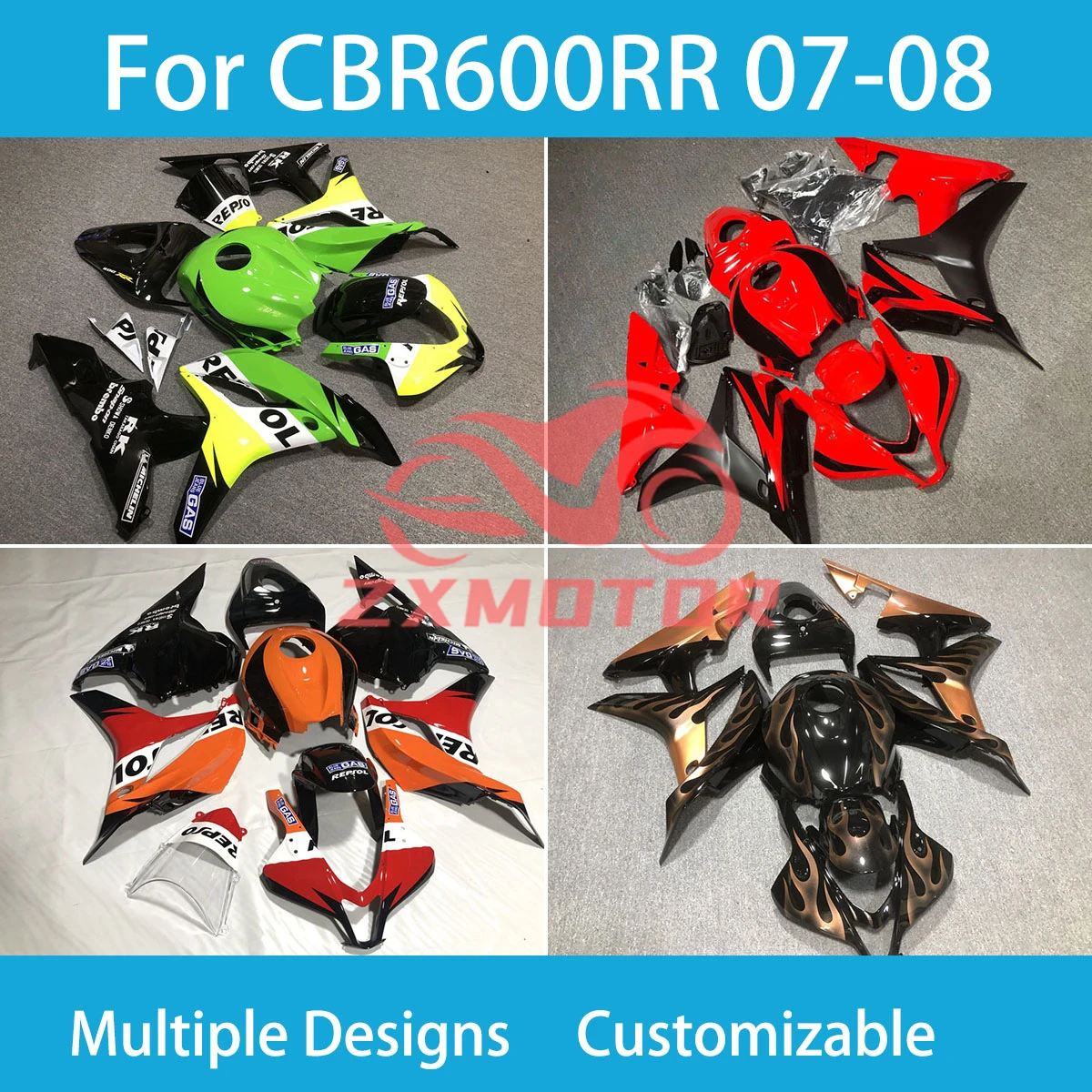 For Honda CBR 600 RR 07 08 New Style Fairings CBR 600RR 2007 2008 Customizable Motorcycle Bodywork Fairing Kit Fit
For Honda CBR 600 RR 07 08 New Style Fairings CBR 600RR 2007 2008 Customizable Motorcycle Bodywork Fairing Kit Fit