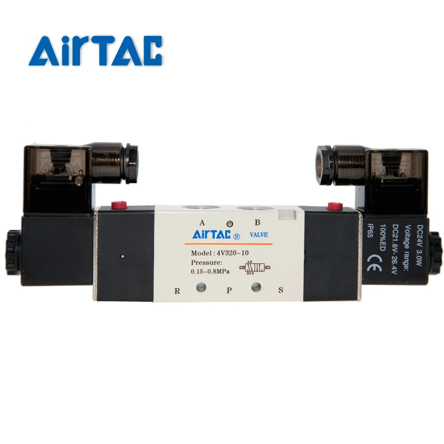 AirTAC Pneumatic Double Control Solenoid Valve 4v320 Coil Volt AC220V110V DC24V12V 3/8",1/4" BSPT 2 Position 5 Port
AirTAC Pneumatic Double Control Solenoid Valve 4v320 Coil Volt AC220V110V DC24V12V 3/8",1/4" BSPT 2 Position 5 Port