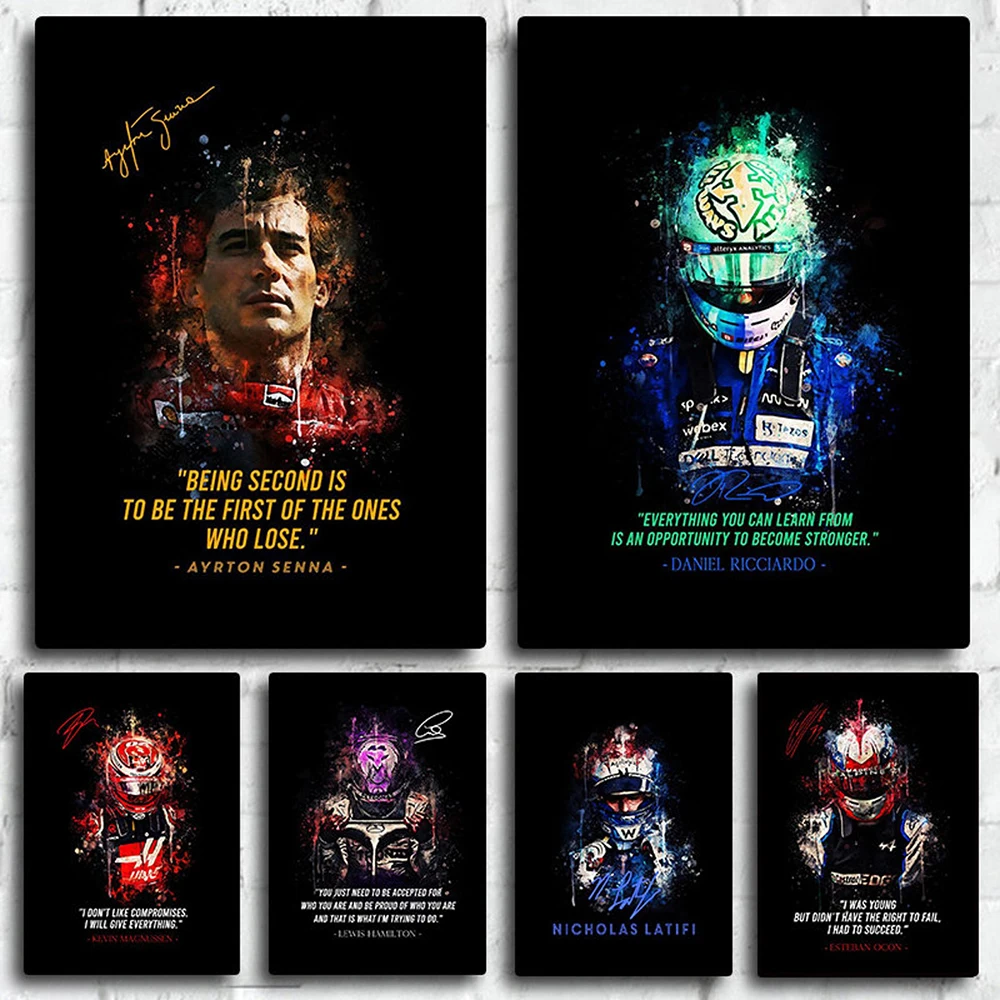 Modern Poster Formel 1 Rennfahrer Quote Poster Print Fashion Art Cool Racer Room Wall Canvas Painting Boy Room Home Decor
Modern Poster Formel 1 Rennfahrer Quote Poster Print Fashion Art Cool Racer Room Wall Canvas Painting Boy Room Home Decor