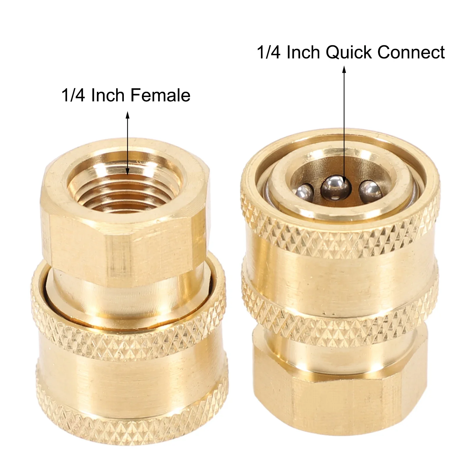 Secure Your Pressure Washer Connections With These 2 Brass Fittings 1/4 Inch NPT Quick Connect Female Couplers
Secure Your Pressure Washer Connections With These 2 Brass Fittings 1/4 Inch NPT Quick Connect Female Couplers
