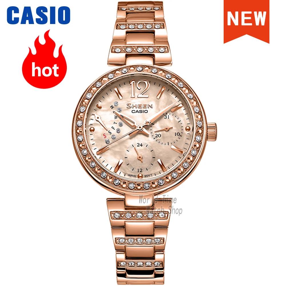 

Casio watch for women series of SHEEN top brand luxury set Waterproof Quartz watch women ladies watch Gifts Clock reloj mujer