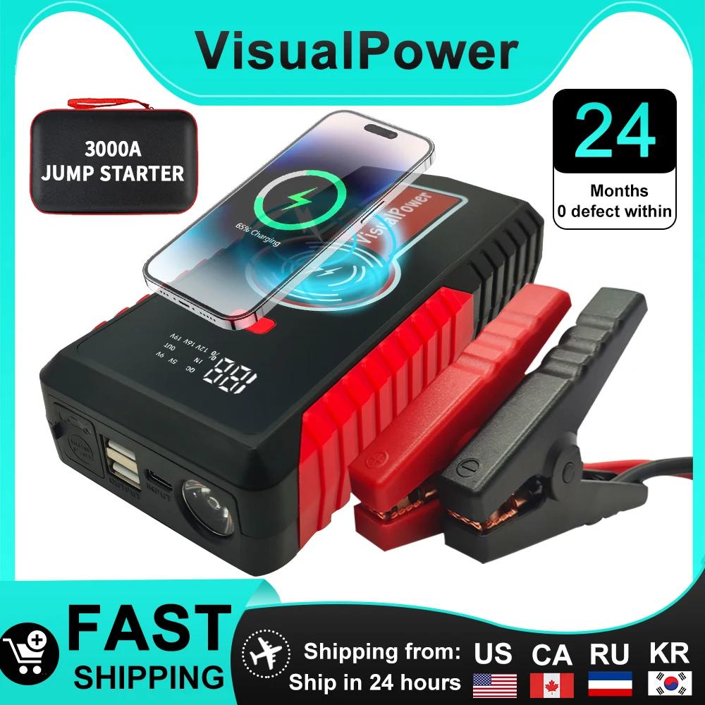 3000A Car Jump Starter Power Bank 12V 18000mah Portable Car Battery Booster Charger Starting Device Petrol Diesel Car Starter
3000A Car Jump Starter Power Bank 12V 18000mah Portable Car Battery Booster Charger Starting Device Petrol Diesel Car Starter