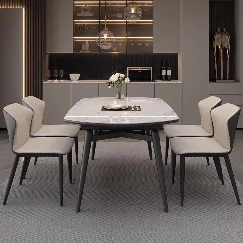 Telescopic slate dining table household modern simple size household square round dual-purpose folding dining room
Telescopic slate dining table household modern simple size household square round dual-purpose folding dining room