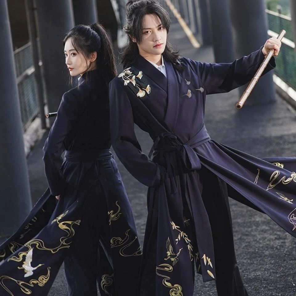 

Chinese Style Hanfu Robes Men Women Retro Tang Suit Jackets Anime Samurai Cosplay Costume Oriental Clothing Set Tops Coats Pants