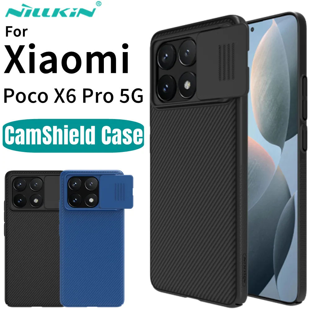 

For Xiaomi Poco X6 Pro 5G Case Nillkin CamShield Slide Camera Cover PC Hard Privacy Protection Back Cover For Xiaomi Poco X6 Pro