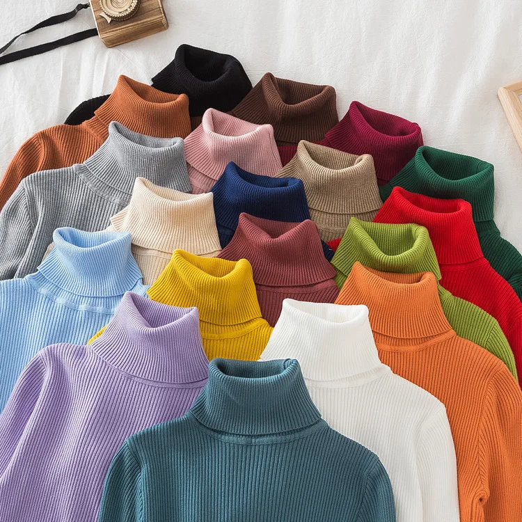 Long Sleeved High Neck Knitted Sweater Autumn Women's Solid Korean Pullover Sweater Female Commuting Style Knitted Pullover Top
Long Sleeved High Neck Knitted Sweater Autumn Women's Solid Korean Pullover Sweater Female Commuting Style Knitted Pullover Top