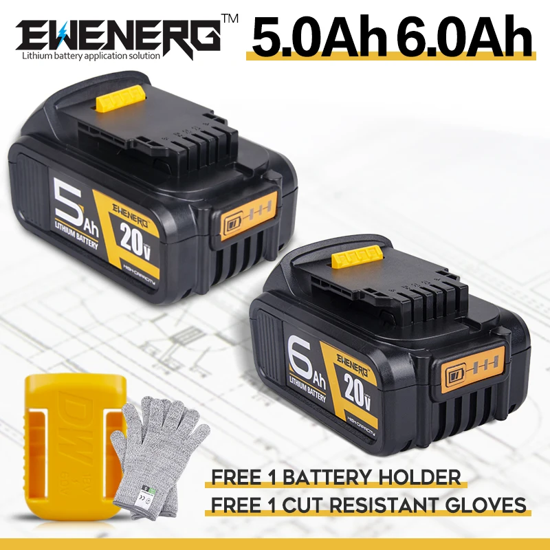 Перезаряжаемая литий-ионная батарея DeWalt 18 в 5,0 Ач 6,0 Ач, замена для электроинструментов DCB184 DCB200 DCD DCF DCG DCS
Перезаряжаемая литий-ионная батарея DeWalt 18 в 5,0 Ач 6,0 Ач, замена для электроинструментов DCB184 DCB200 DCD DCF DCG DCS
