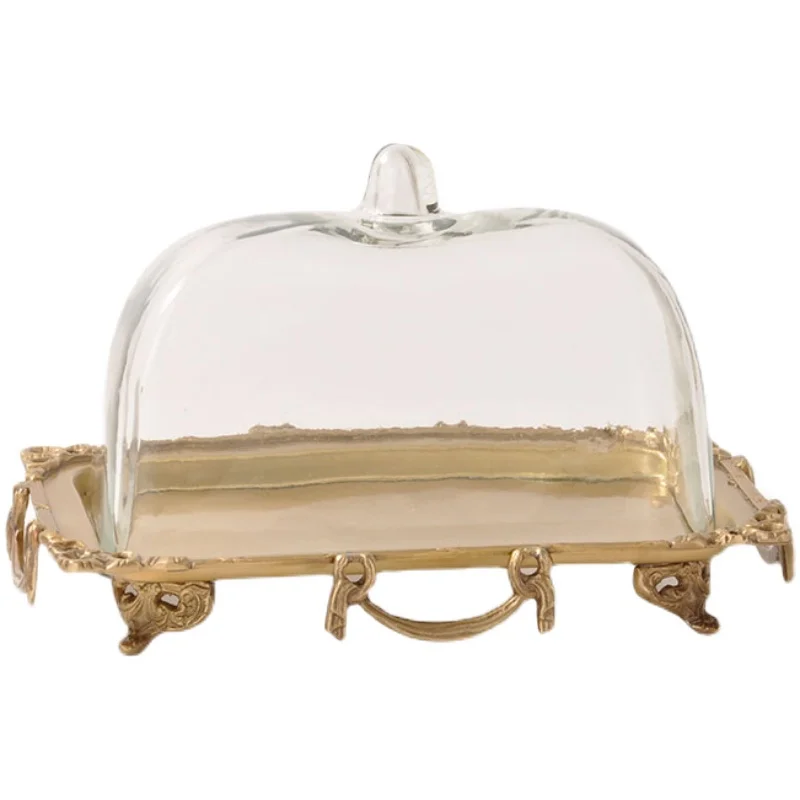 Pure Copper Thickened Glass Cover Pastry Plate Afternoon Tea Tableware Dustproof with Cover
Pure Copper Thickened Glass Cover Pastry Plate Afternoon Tea Tableware Dustproof with Cover