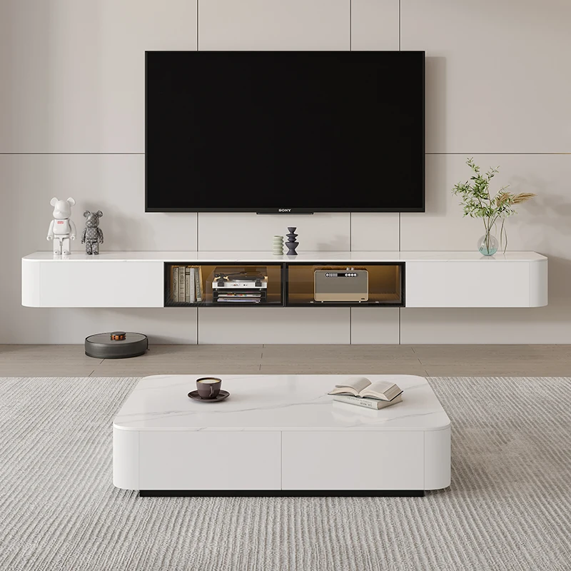 

Bedroom Consoles Tv Table Pedestal Storage Salon Luxury Shelves Nordic Modern Tv Cabinet Mobile Mueble Salon Blanco Furniture
