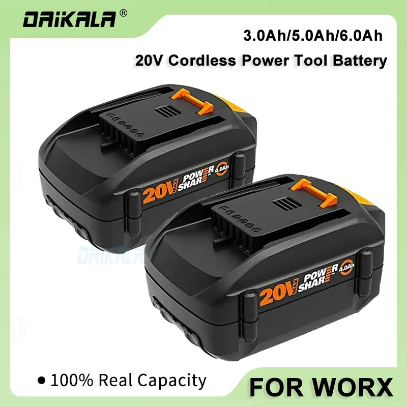 

20V 6000mAh WA3525 Rechargeable Battery For WORX WA3742 WG155 WG160 WG255 WG545 WA3520 WA3525 WA3760 WA3553 L50