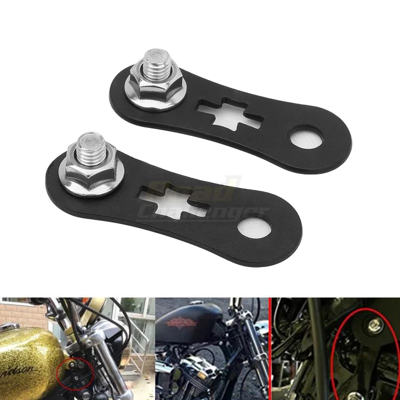 

1 Pair 44mm Motorcycle Gas Tank Riser Bracket Extension Bolt On Lift For Harley Sportster XL 883 1200 DYNA Iron 48 72 1986-2017