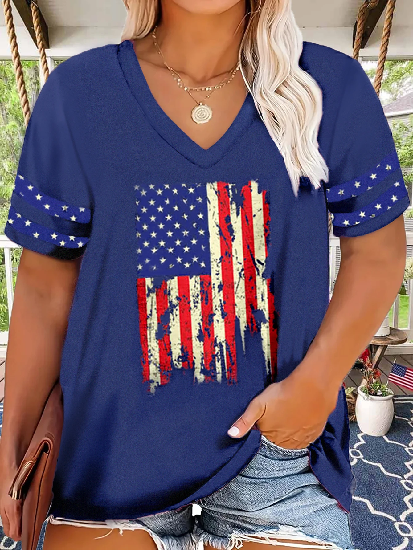 Plus Size Graphic Print T-shirt Short Sleeve V Neck Casual Top Women's Plus Size ClothingNyfairy
Plus Size Graphic Print T-shirt Short Sleeve V Neck Casual Top Women's Plus Size ClothingNyfairy