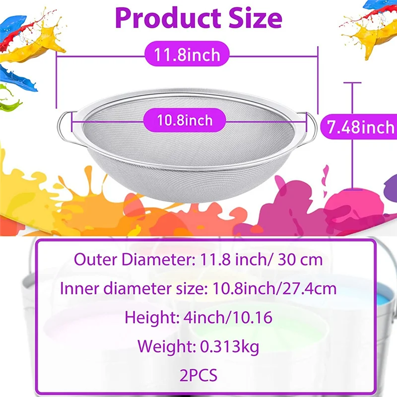250 μM 304 Stainless Steel Paint Strainer for Paint Bucket Filter Impurities Fine Mesh Strainers 60 Mesh 11.8 Inch Width
250 μM 304 Stainless Steel Paint Strainer for Paint Bucket Filter Impurities Fine Mesh Strainers 60 Mesh 11.8 Inch Width