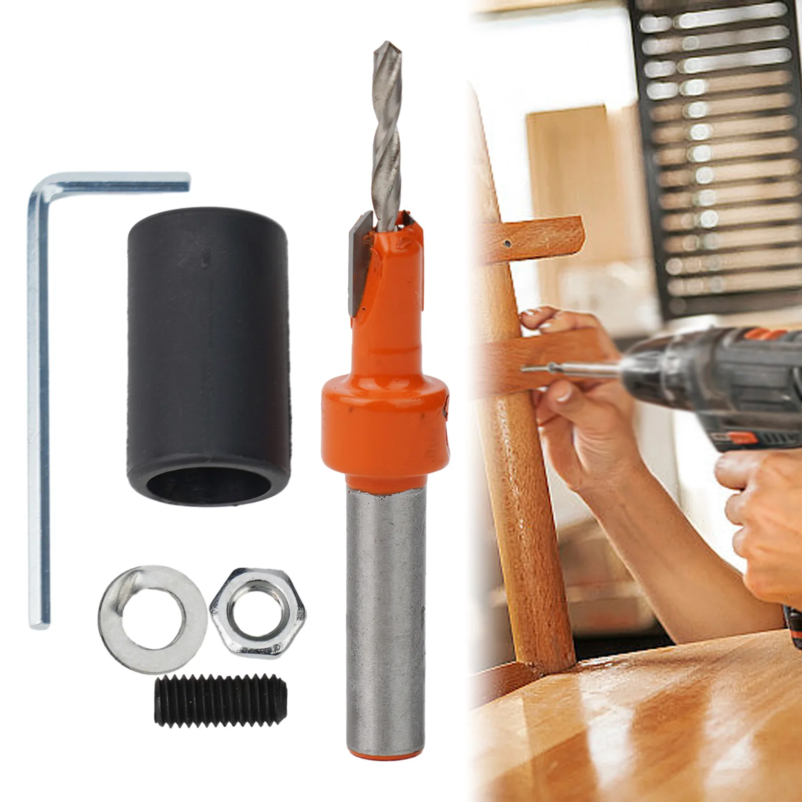Woodworking Round Shank Countersink Drill Bit Stopper Self Tapping Screw Taper Power Tool Parts And Accessories
Woodworking Round Shank Countersink Drill Bit Stopper Self Tapping Screw Taper Power Tool Parts And Accessories