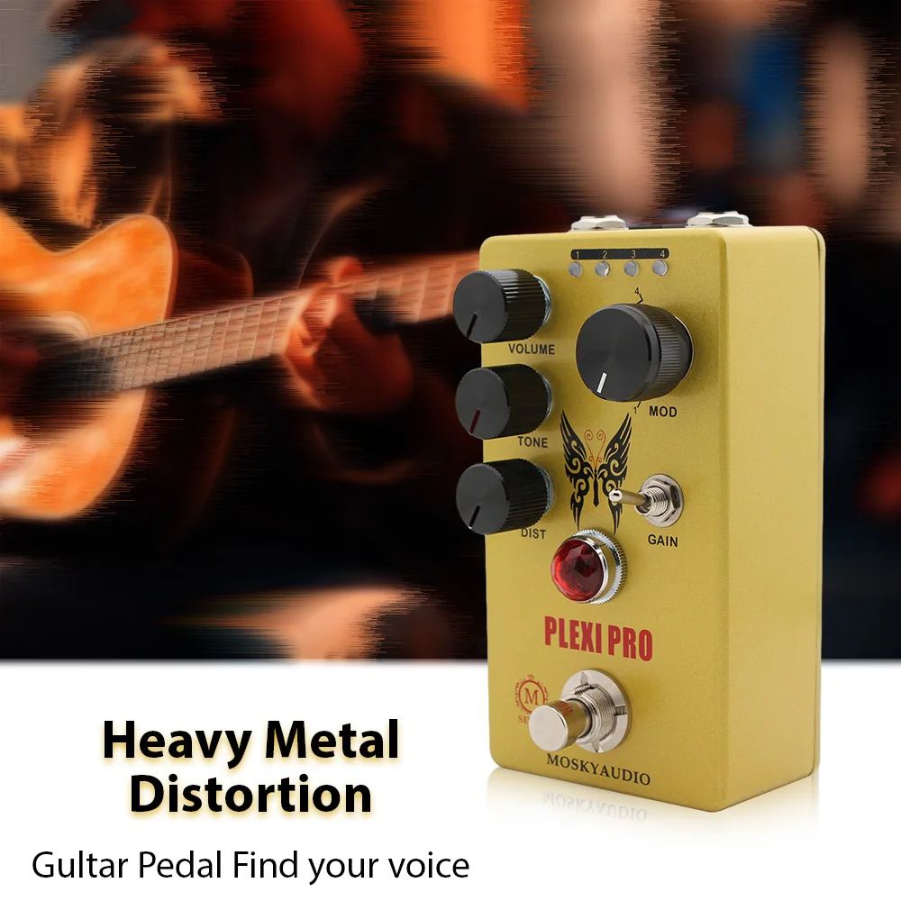 MOSKYAUDIO Mini Electric Guitar Effects Guitar Distortion Pedal Control True Bypass Metal Shell 6.35mm Input Output Interface
MOSKYAUDIO Mini Electric Guitar Effects Guitar Distortion Pedal Control True Bypass Metal Shell 6.35mm Input Output Interface