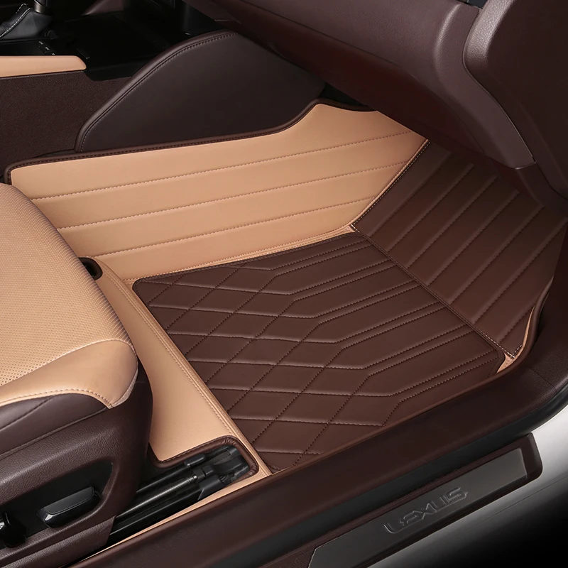 

Custom Fit Car Accessories Cowhide Leather Floor Mat 5 Seaters Interior ECO Material for Cadillac CTS ATS XTS SRX