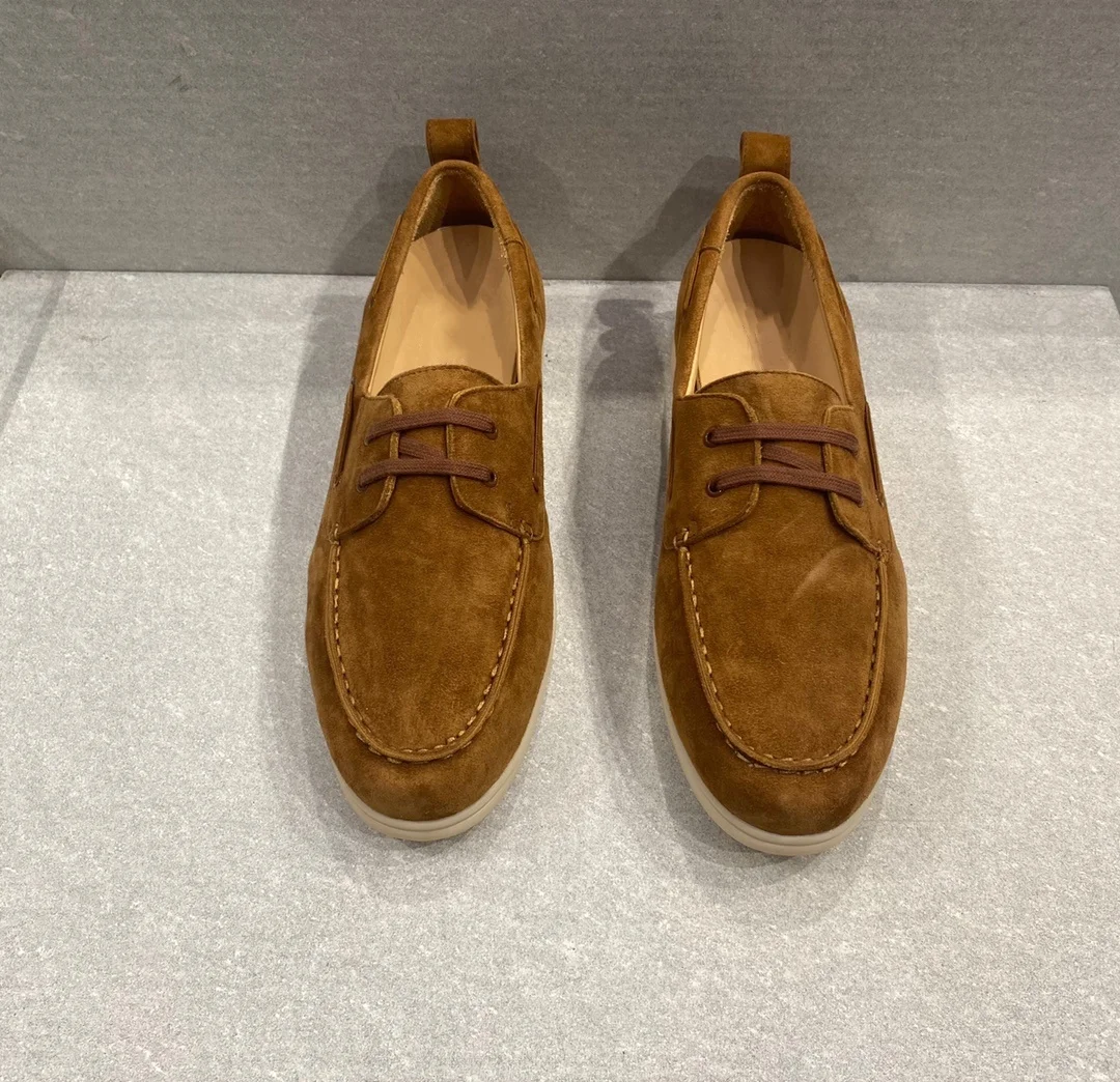 Classic suede lace up loafers, flat bottomed casual single shoes, suede reverse versatile oversized lazy bean shoes
Classic suede lace up loafers, flat bottomed casual single shoes, suede reverse versatile oversized lazy bean shoes