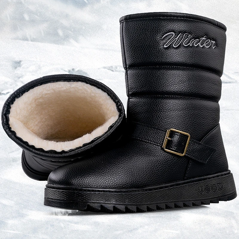 Waterproof Men Boots Plush Warm Snow Boots Anti Slip Wear-resistant Winter Boots Men Outdoors Hiking Shoes Leather Boots 2023
Waterproof Men Boots Plush Warm Snow Boots Anti Slip Wear-resistant Winter Boots Men Outdoors Hiking Shoes Leather Boots 2023