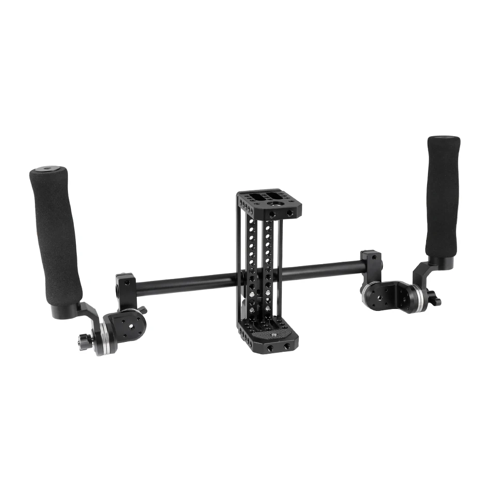 

HDRIG 5" 7" on-camera Monitors Adjustable Monitor Cage Kit Simple Monitor Cage Kit With Dual Rosette Handgrip & Light Stand Head