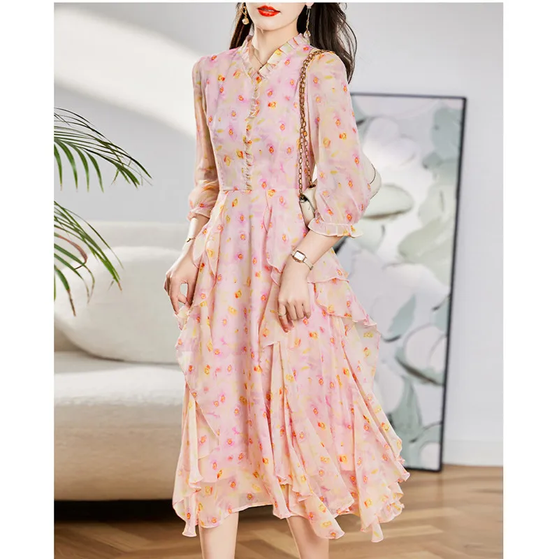2023 Dress Spring And Summer New Chiffon Fragmented Flowers Sweet Fairy Long Shows Thin Lady Free Shipping
2023 Dress Spring And Summer New Chiffon Fragmented Flowers Sweet Fairy Long Shows Thin Lady Free Shipping