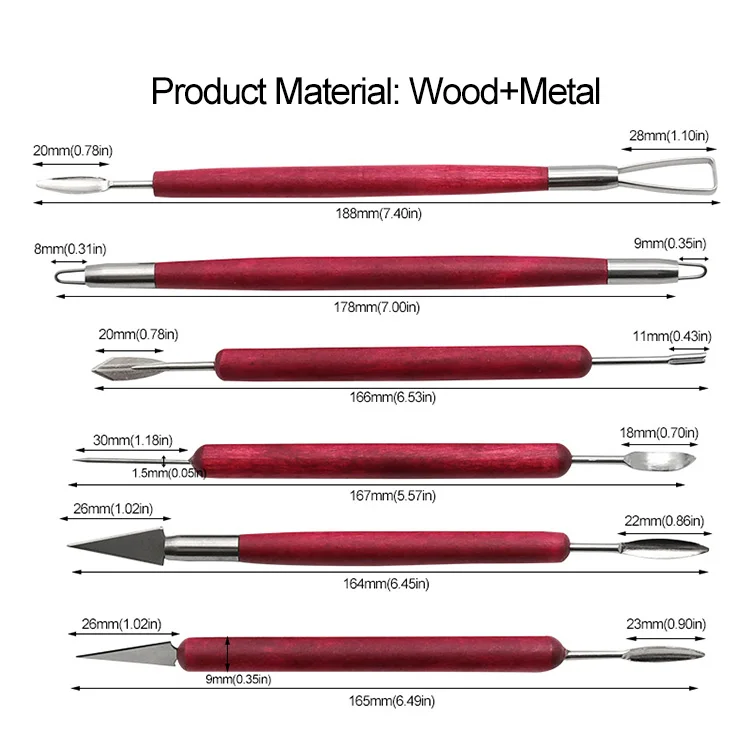 6Pcs DIY Clay Sculpting Tools Kit Wax Pottery Ceramics Carving Tool Art Craft Clay Modelling Sculpture Carving Knife Set 8 Mallzona Sb1e47f69961a417e8f2ba0ac7f18b6c4i 6Pcs DIY Clay Sculpting Tools Kit Wax Pottery Ceramics Carving Tool Art Craft Clay Modelling Sculpture Carving Knife Set Mallzona