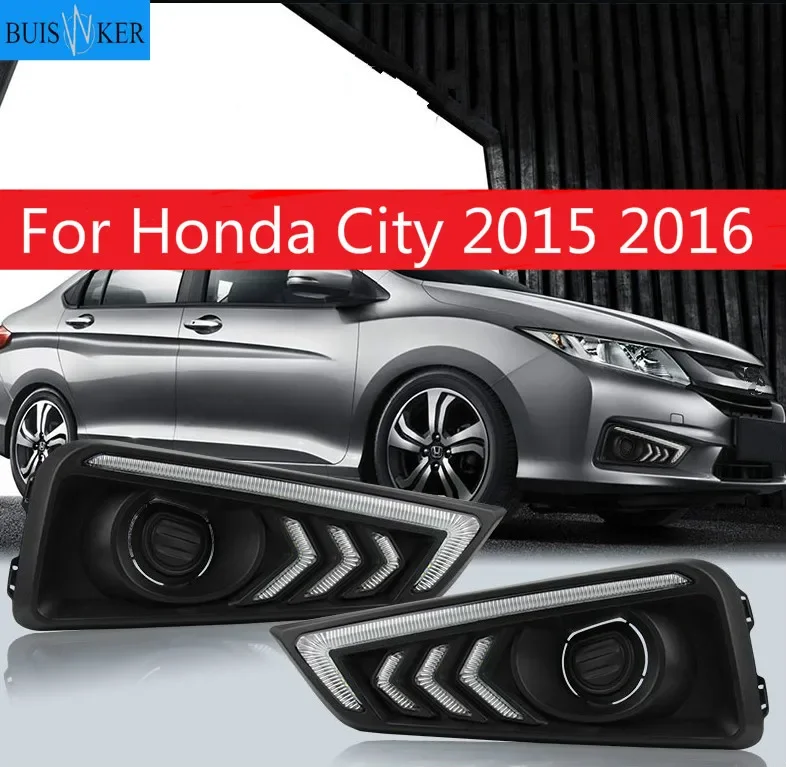 1 Set DRL Daytime Running Lights Daylight 12V ABS Fog Lamp Cover With Turn Yellow Signal Light For Honda City 2015 2016
1 Set DRL Daytime Running Lights Daylight 12V ABS Fog Lamp Cover With Turn Yellow Signal Light For Honda City 2015 2016
