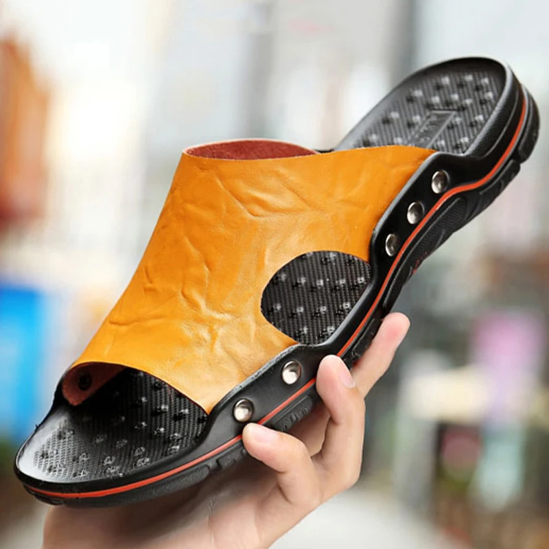 Summer Men Slippers Leather Male Sandals Soft Anti-Slip Men Sandals Outdoor Lightweight Casual Shoes Flexible Free Shipping 2023
Summer Men Slippers Leather Male Sandals Soft Anti-Slip Men Sandals Outdoor Lightweight Casual Shoes Flexible Free Shipping 2023