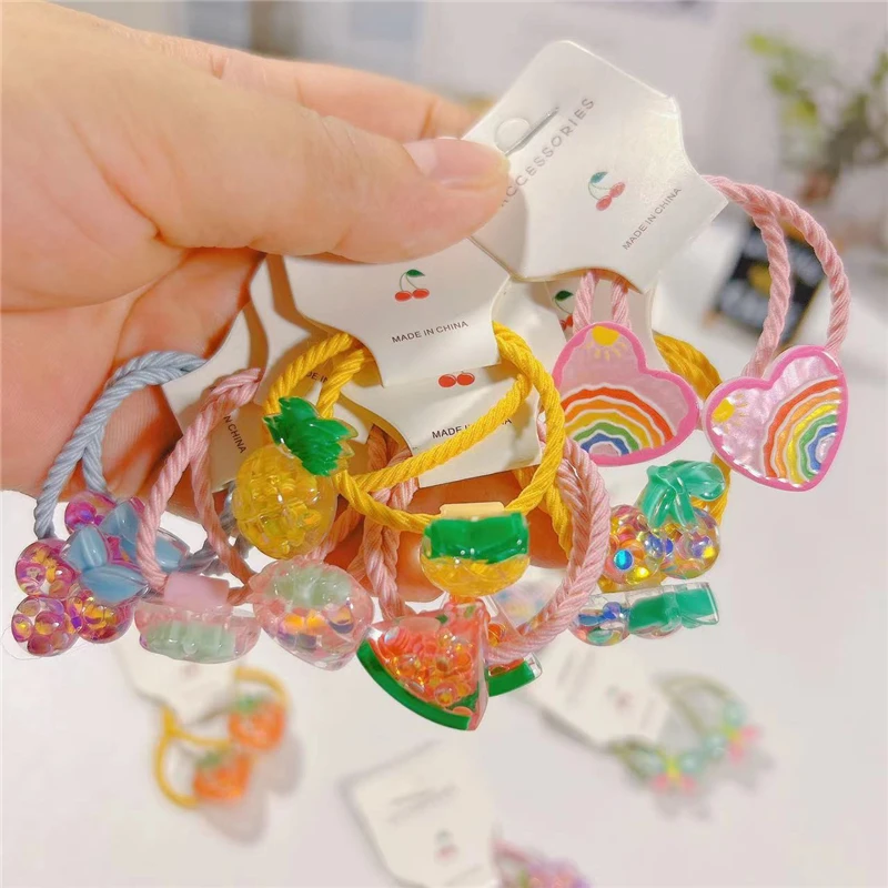 5Pair/Lot Crystal Fruit Princesses Hair Ring Kids Elastic Hair Bands Baby Headdress Children Cute Accessories Girls Hair Rope
5Pair/Lot Crystal Fruit Princesses Hair Ring Kids Elastic Hair Bands Baby Headdress Children Cute Accessories Girls Hair Rope