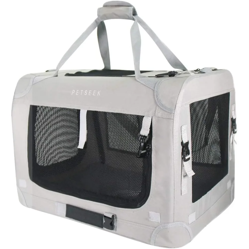 

Extra Large Cat Carrier Soft Sided Folding Small Medium Dog Pet Carrier 24"x16.5"x16" Travel Collapsible Ventilated