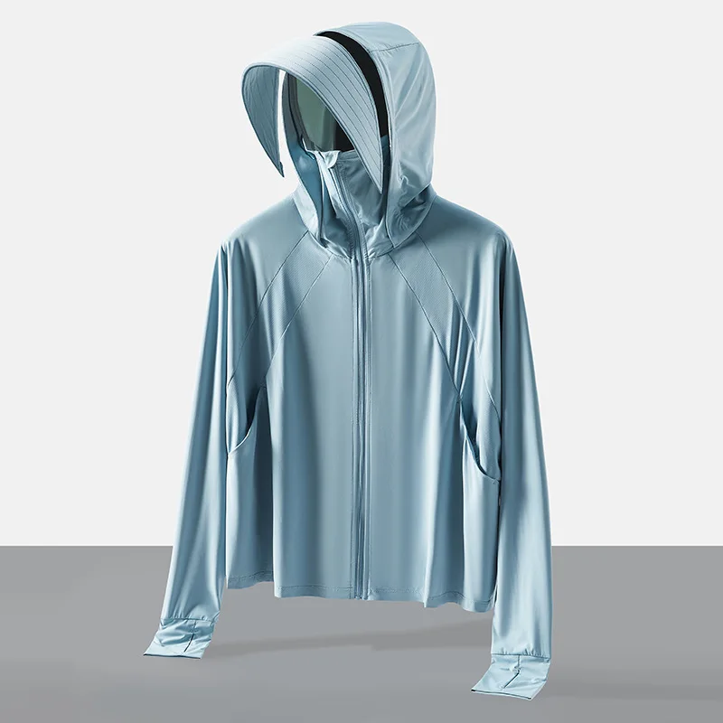 Ice Silk Sunscreen Clothing Women's Summer Jacket UV Protection Breathability Breathable Quick-drying Outdoor Hooded Jackets
Ice Silk Sunscreen Clothing Women's Summer Jacket UV Protection Breathability Breathable Quick-drying Outdoor Hooded Jackets