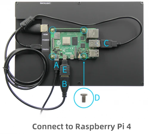 10.1 Inch IPS LCD for Raspberry Pi 5 / 4 Touch Screen 1024x600 / 1280x800 Display with Holder Monitor for Raspberry Pi 5 4B PC 10.1 Inch IPS LCD for Raspberry Pi 5 / 4 Touch Screen 1024x600 / 1280x800 Display with Holder Monitor for Raspberry Pi 5 4B PC