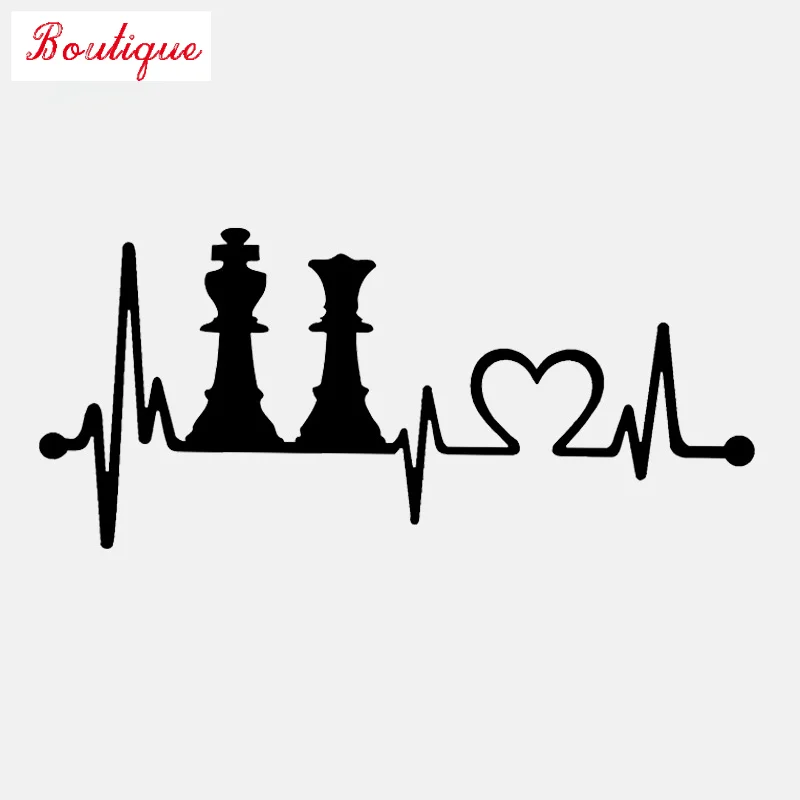 15.2cm * 6.8cm fun King Queen chess set heartbeat waterproof cover scratch vinyl Black / silver car sticker c22-1066
15.2cm * 6.8cm fun King Queen chess set heartbeat waterproof cover scratch vinyl Black / silver car sticker c22-1066