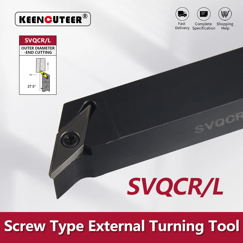 SVQCR1616H11 SVQCR1616H16 SVQCR2020K16 SVQCR2525M16 External Turning Tool SVQCR Cutter Bar CNC Lathe Bar Turning Holder
SVQCR1616H11 SVQCR1616H16 SVQCR2020K16 SVQCR2525M16 External Turning Tool SVQCR Cutter Bar CNC Lathe Bar Turning Holder