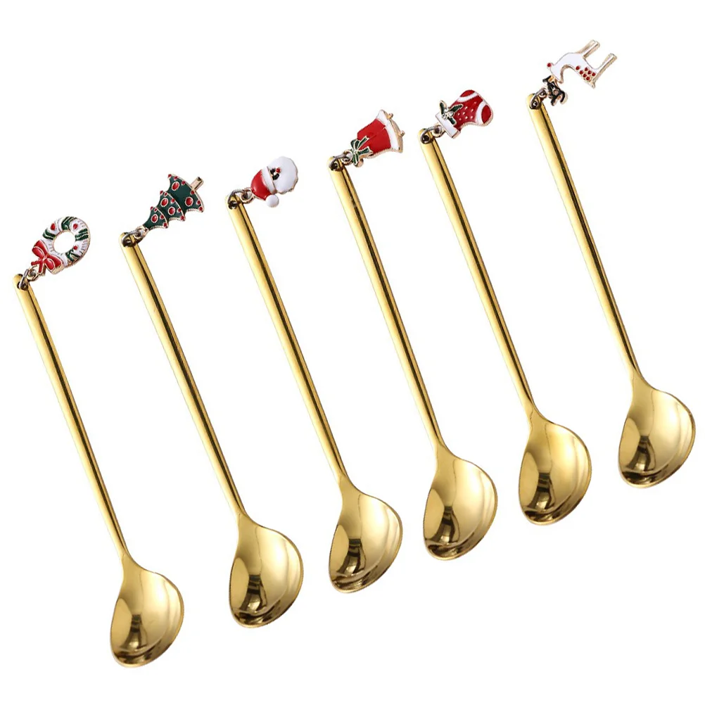 Christmas Coffee Spoon Gift Box Set Mixing Scoops Stirring Spoons Stainless Steel Ice Cream Pudding Cake Spoon Xmas Party
Christmas Coffee Spoon Gift Box Set Mixing Scoops Stirring Spoons Stainless Steel Ice Cream Pudding Cake Spoon Xmas Party