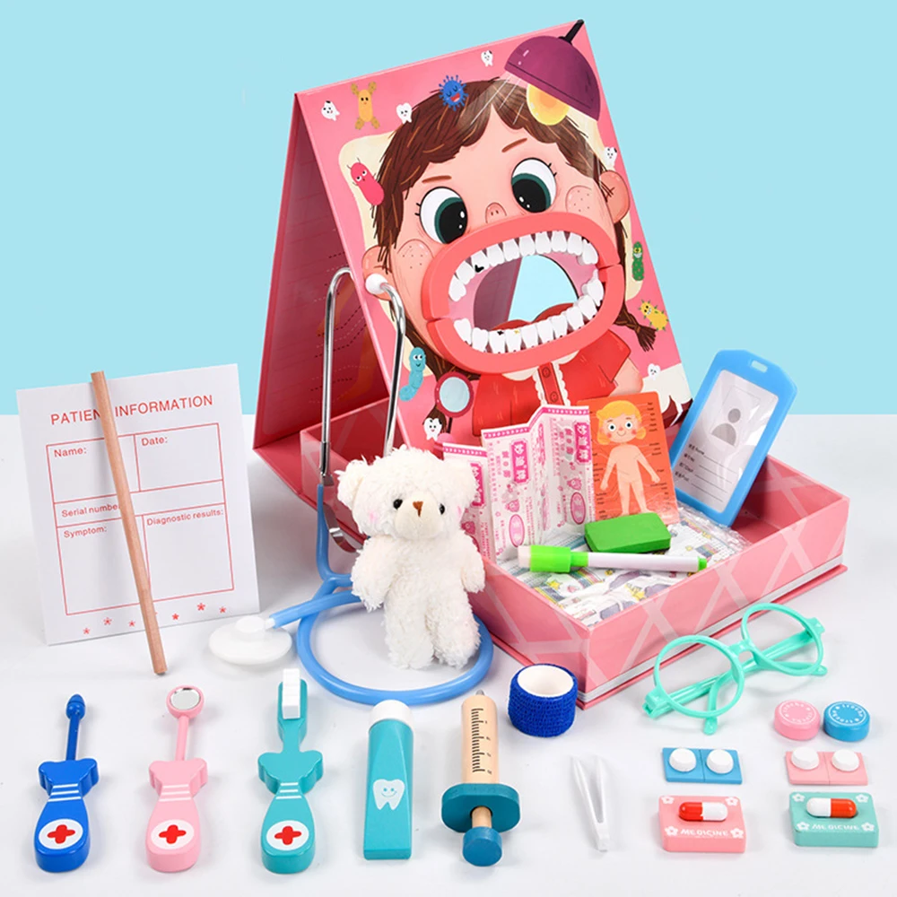 Hot Wooden Children Simulation Doctor Toy Real Life Injection Role Playing Tooth Decay Treatment Educational Toys For Children
Hot Wooden Children Simulation Doctor Toy Real Life Injection Role Playing Tooth Decay Treatment Educational Toys For Children